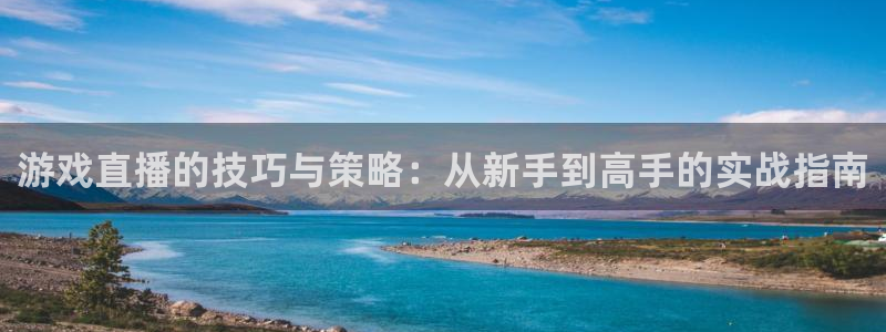 广东劲爆体育在线直播：游戏直播的技巧与策略：从新手到高手的实战指南